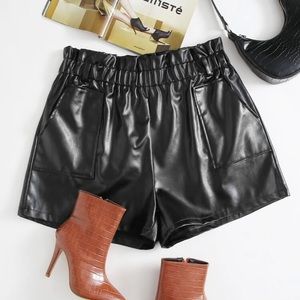 Shein faux leather shorts